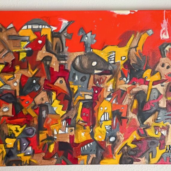 abstract expressionist oil on canvas