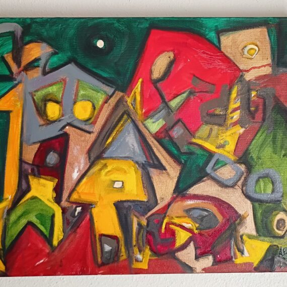 abstract expressionist oil on canvas