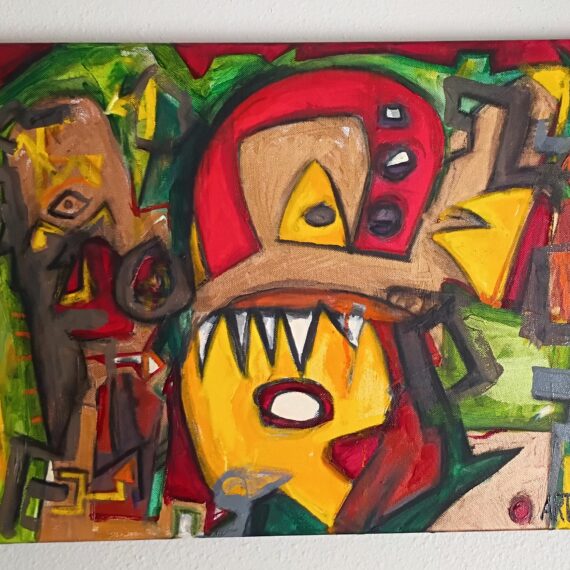 abstract expressionist oil on canvas