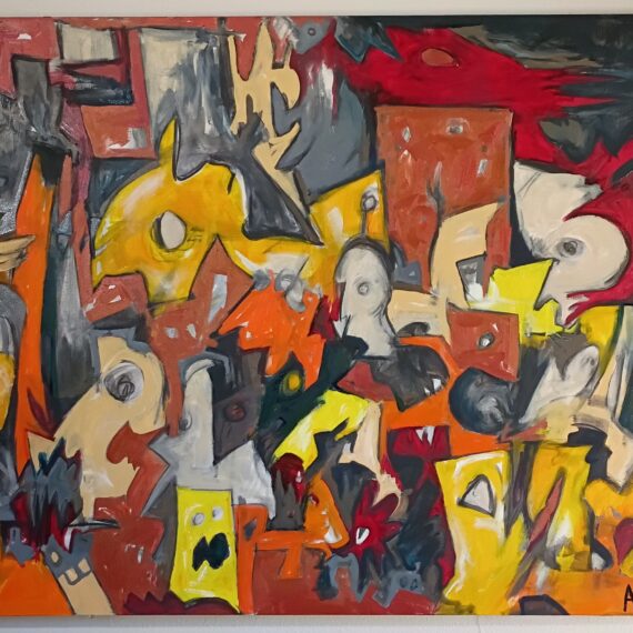 abstract expressionist oil on canvas