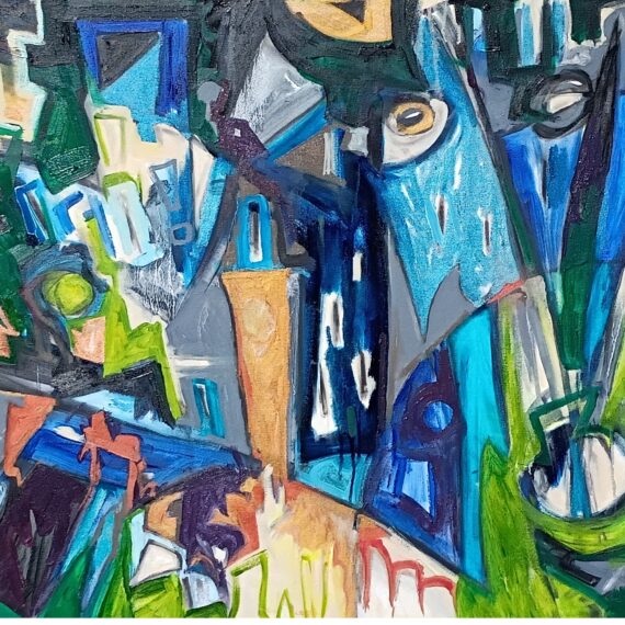 abstract oil on canvas