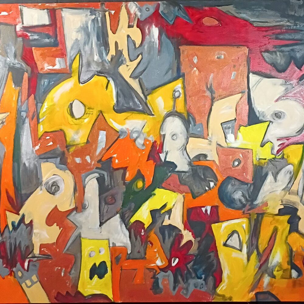 abstract expressionist oil on canvas