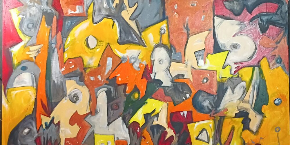 abstract expressionist oil on canvas