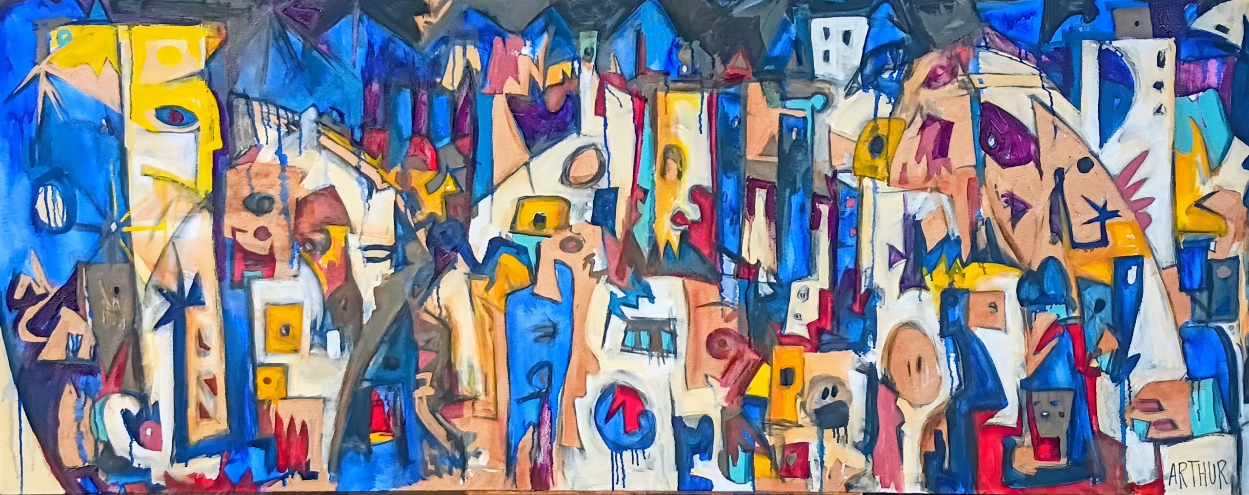 abstract expressionist oil on canvas