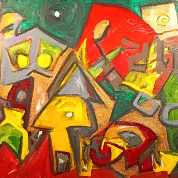 abstract expressionist oil on canvas
