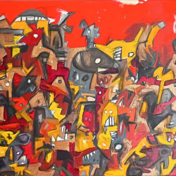 abstract expressionist oil on canvas