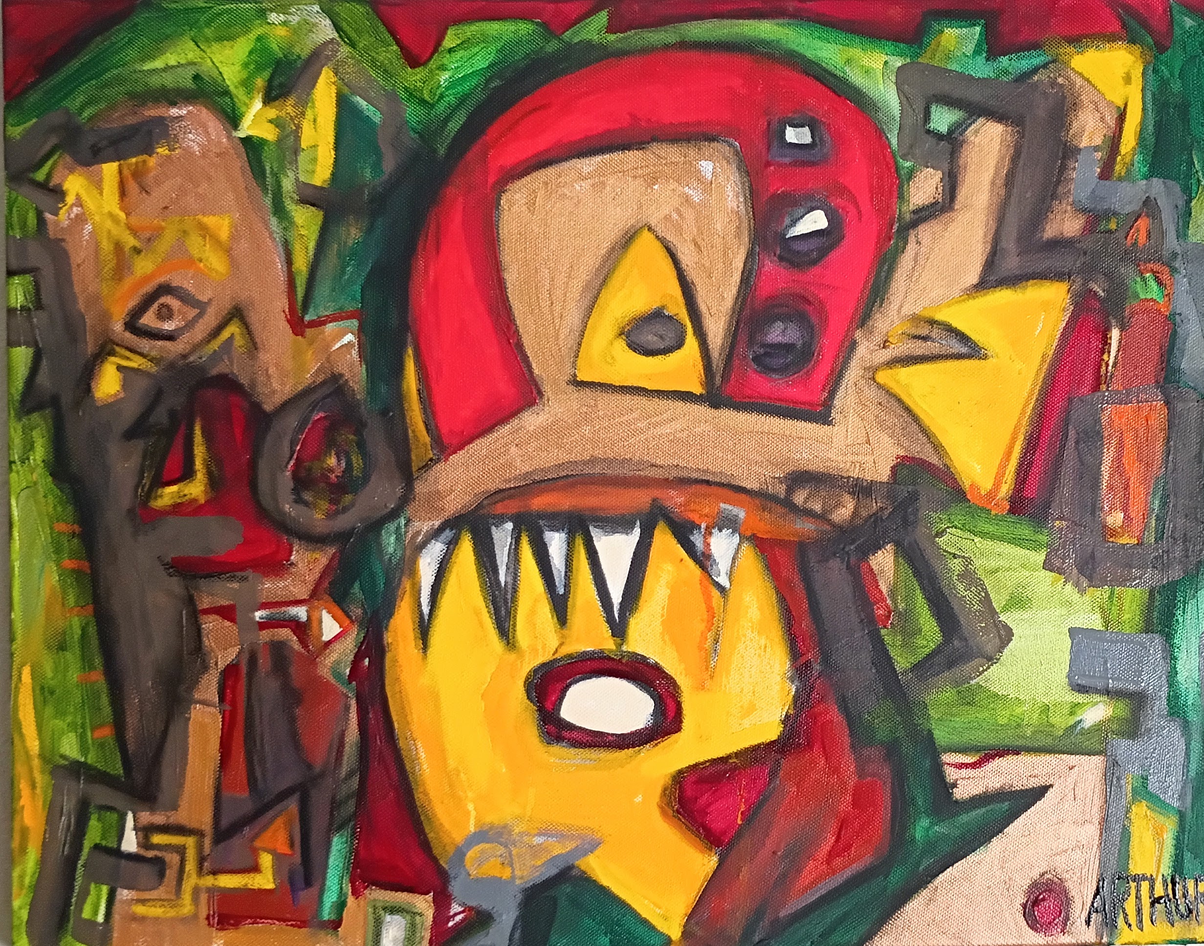 abstract expressionist oil on canvas